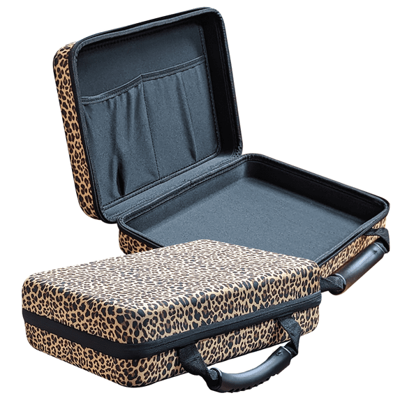 Large Leopard Cloth Storage & Traveling Case Two Pack