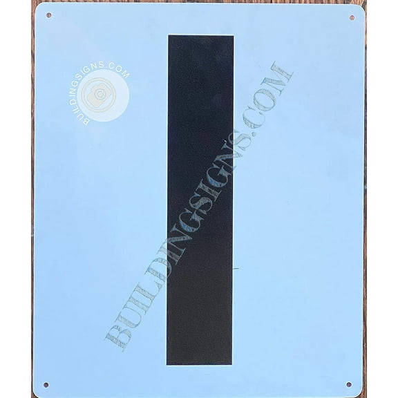 Large Letter I -Metal Sign - Parking LOT Sign (White,Aluminium,10X12)-EL ESTACIONAMIENTO LINE (ref-2201)
