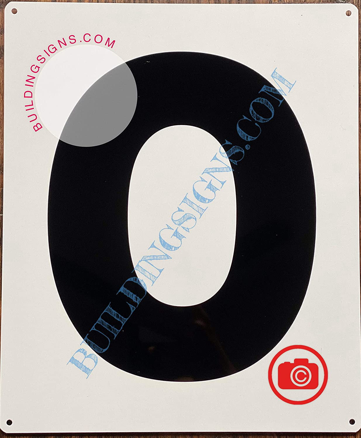 Large Letter O -Metal Sign - Parking LOT Sign (White,Aluminium,10X12 ...