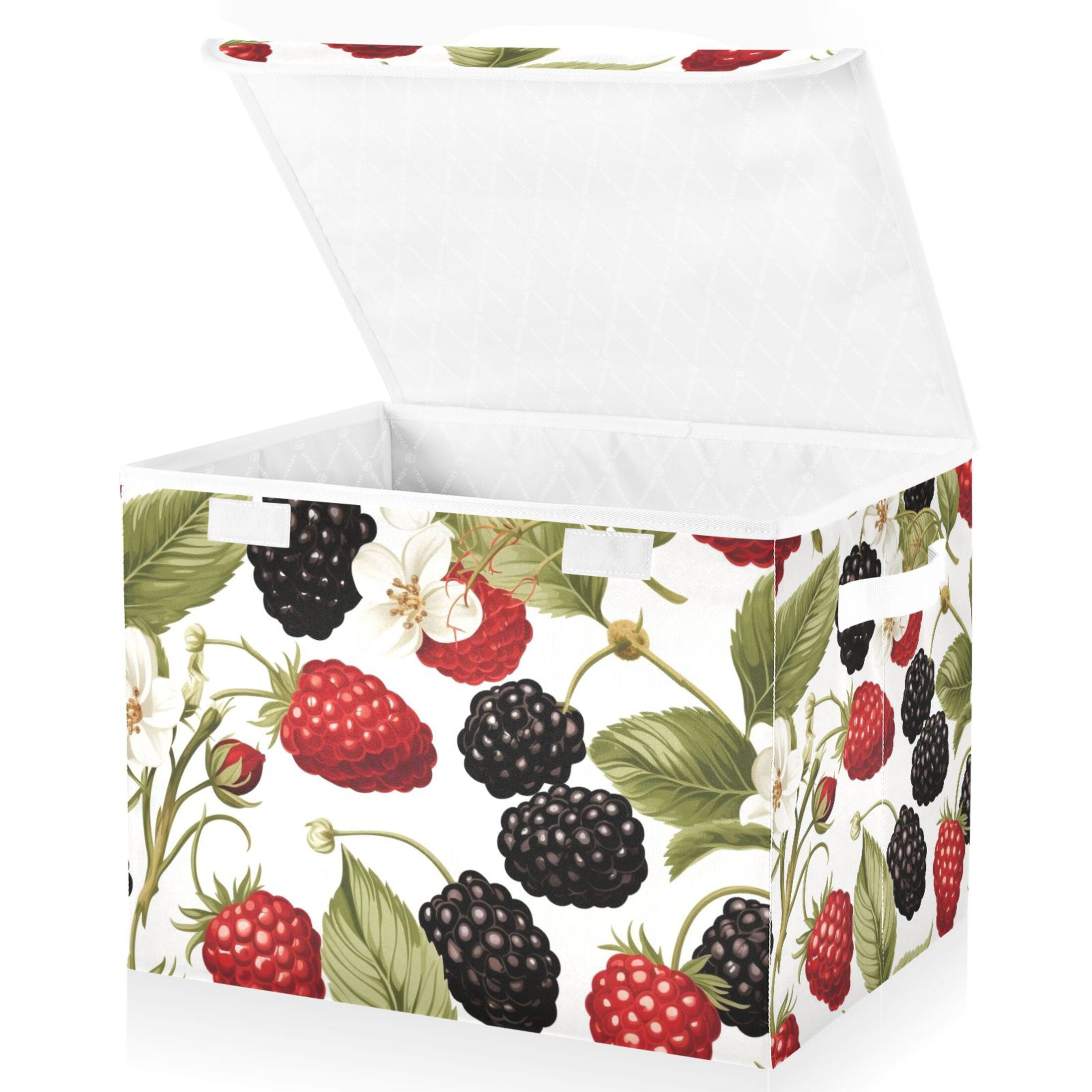 Large Lidded Foldable Storage Baskets Cubes Boxes Lids Bin for Home