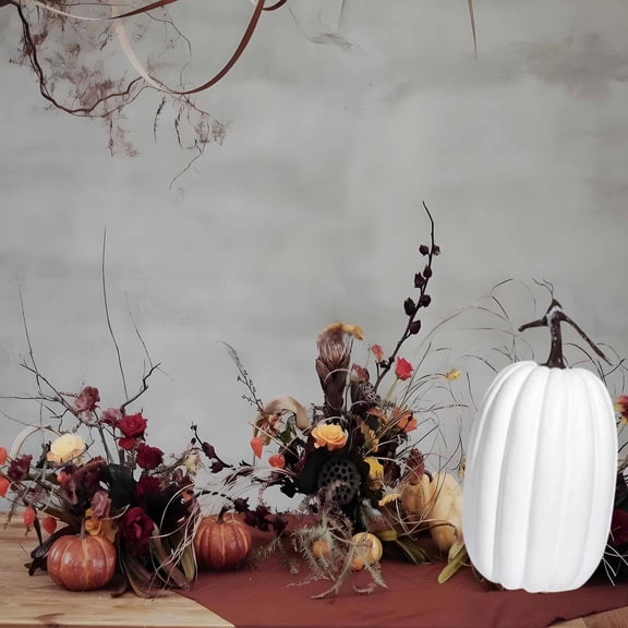 Large Lifelike Foam Pumpkin Model for Fall Festival Decor, Lightweight and Realistic Design for Halloween Thanksgiving Table Centerpiece