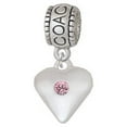 thumbnail image 1 of Large Light Pink Birthday Crystal Heart - Coach Charm Bead, 1 of 1