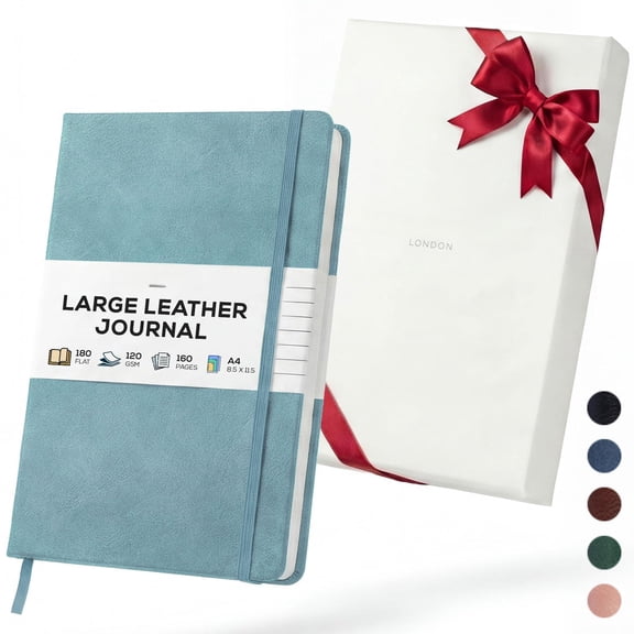 Large Lined Journal Notebook 8.5" X 11.5" (a4) Hardcover Vegan Leather Executive Diary For Work Thick 120gsm Paper Lay-flat Binding Gift Box