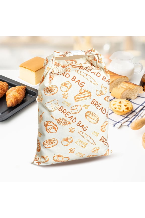 Large Linen Beeswax Bread Bags(2 Pack) Sourdough Bread Bags Reusable Double-Lock Freezer Baking Container Gift Giving for Homemade,Loaf,Sourdough,Food Storage