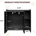 thumbnail image 1 of Large Litter Box Enclosure with Collector, Hidden  Robot Furniture for Automatic Litter Box, Dog Proof Cabinet Side Table, Black, 1 of 8