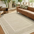 thumbnail image 1 of Large Living Room Area Rug 8x10 - Machine Washable Modern Rugs Boho Neutral Rug Non Slip Non-Shedding Low Pile Farmhouse Carpet for Bedroom Nursery Classroom Dorm 8'x10' Beige, 1 of 6