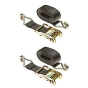 Large Load 18' Ratchet Strap Pair with J-Hook Ends