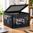 Combination Storage Lock Large Lock Box 24L Black Combination Lock Storage for Refrigerator ...