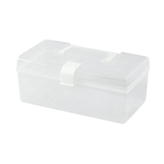 Large Lock Box with Key for Medication and Food Storage, Clear Stackable Refrigerator Locking Storage Container for Kitchen and Home Organization