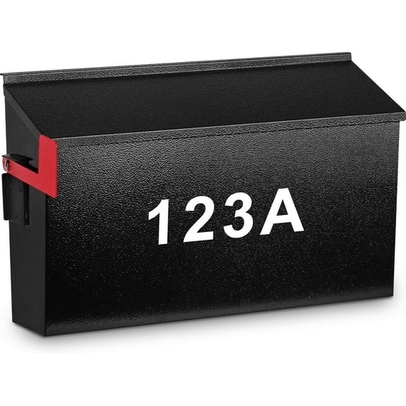 Large Locking Wall Mount Mailbox for Outside, High Capacity Security Mail Box with Key Lock, Metal Drop Box for Home and Office, Decorative Post Box, 15.7 x 9.9 x 4.9 Inches