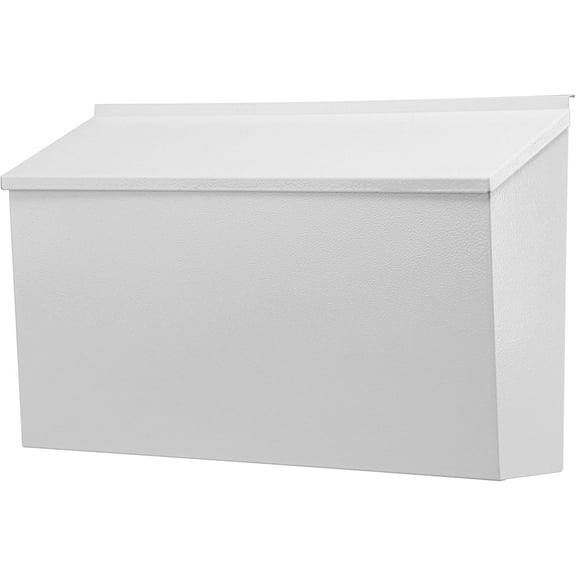 Large Locking Wall Mount Mailbox for Outside, High Capacity Security Mail Box with Key Lock, Metal Drop Box for Home and Office, Decorative Post Box, 15.7 x 9.9 x 4.9 Inches