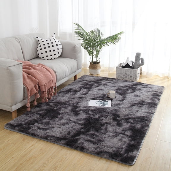 Large Long Plush Area Rug, 5x8 ft Furry Carpet for Bedroom Living Room, Extra Soft High Pile Floor Mat with Non-Slip Backing, 63 x 90.6 Inch
