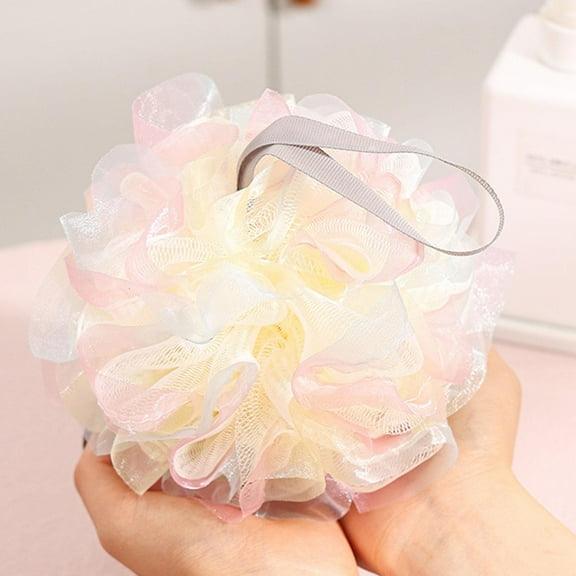 Large Loofahs Shower Sponge, Exfoliating Body Scrubber Shower Scrunchies Mesh Pouf Bath Sponges, Gentle Exfoliation Skin, Bathroom Accessories