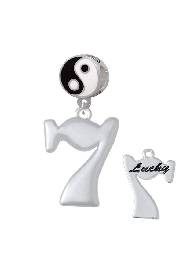 Large Lucky 7 - Yin Yang Charm Bead