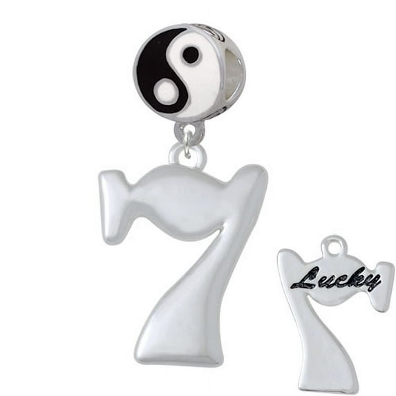 Large Lucky 7 - Yin Yang Charm Bead