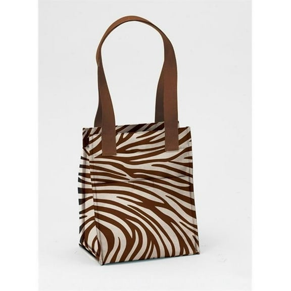 Large Lunch Bag - Brown & Creme Zebra- Pack of 2