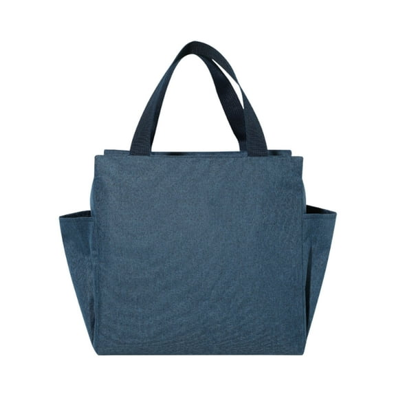 Large Lunch Bag, Tote Cooler Insulated Lunch Box for Women and Men, Reusable Waterproof Bento Bag for Work Picnic,9.8X9.8In(Blue)