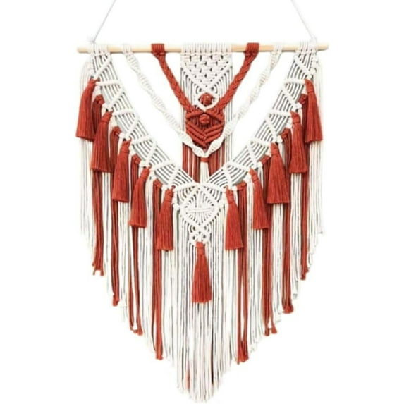 Large Macrame Wall Hanging, Cotton Hand-Woven Boho Tapestry Wall Decor, Home Decoration for Bedroom Living Room Apartment Nursery