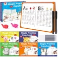 thumbnail image 1 of Large Magic Grooved Writing Practice Books for Kids, Reusable Grooved Handwriting Workbooks, Number Letter Tracing Books for Kids Age 3-8 Kindergarten Preschool Calligraphy, 1 of 8