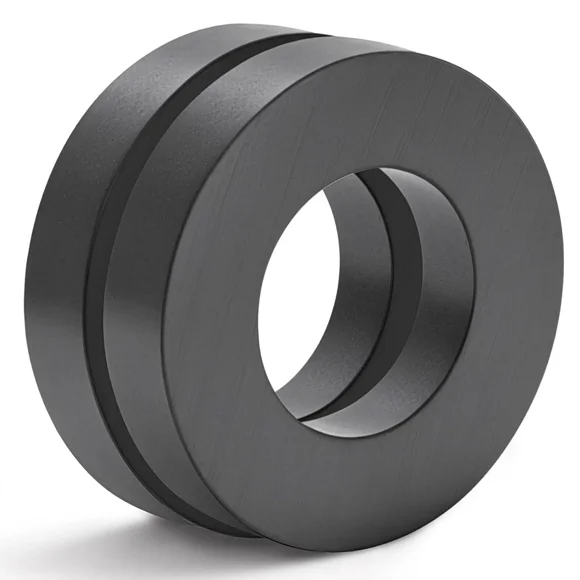 AOMAG Lot De 2 Anneaux Magnétiques En Ferrite OD60 X ID32 X 10 Mm - Aimants Puissants Pour Bricolage Et Maison