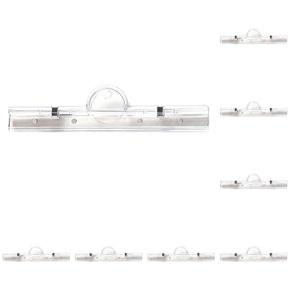 Large Magnetic Binder Clips, Paper Clamps, Transparent, Holds Music Scores, Artwork, Photos, Documents, Menus & Schedule, Strong Magnets for Fridge & Whiteboard, 10 Pcs