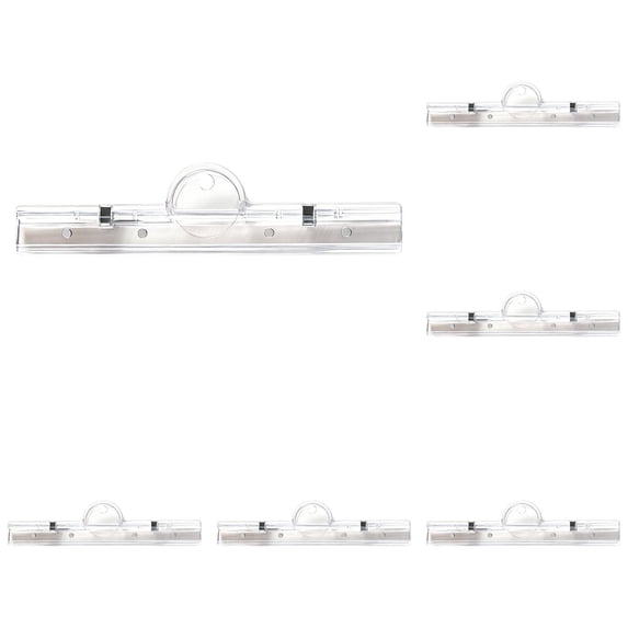 Large Magnetic Binder Clips, Paper Clamps, Transparent, Holds Music Scores, Artwork, Photos, Documents, Menus & Schedule, Strong Magnets for Fridge & Whiteboard, 5 Pcs