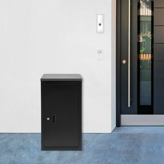 Large Mail Box with Key Lock, Wall-Mounted Parcel Drop Box, Package Delivery Box