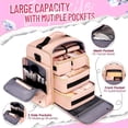 thumbnail image 1 of Large Makeup Cosmetic Bag with 2 Removable Case, Double Layer Travel Makeup Organizer Case, travel Toiletry Bag For Women, 1 of 6