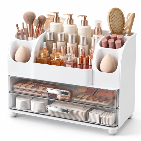 Large Makeup Organizer Countertop For Vanity Skincare Organizers