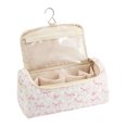 thumbnail image 1 of Large Makeup Organizer Hanging Toiletry Organizer for Bathroom Travel Bag Organizer 13X6X6 in Quilted Fabric Cosmetic Storage Bag, 1 of 6