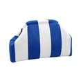 thumbnail image 1 of Large Makeup Organizer with Knitted Fabric and Zipper Closure, Blue and White Striped, for Travel and Daily Storage, Cosmetic Organizer, 1 of 6