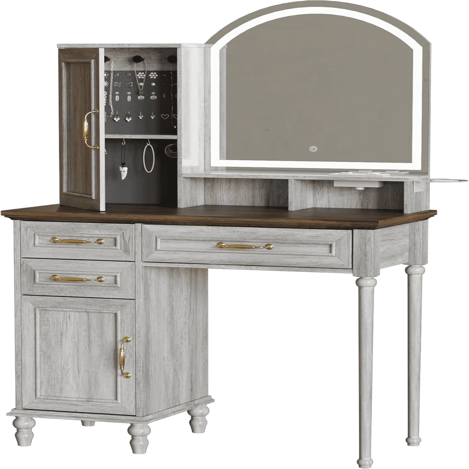 Large Makeup Vanity with 9 Drawers GUBUONIP Vanity Desk with Mirror and
