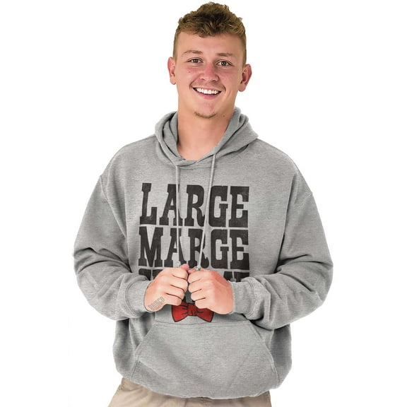 Large Marge Sent Me Bow Unisex Plus Fleece Graphic Hoodie Brisco Brands 3X