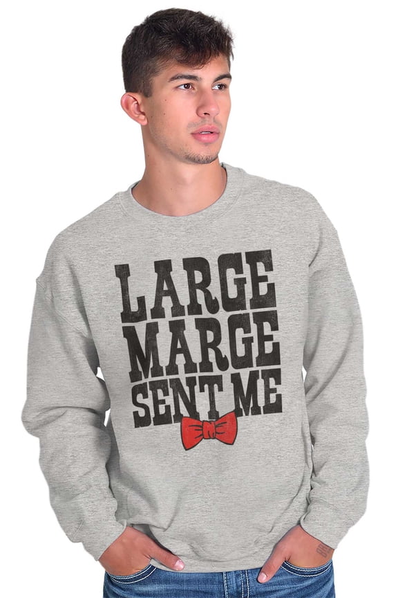 Large Marge Sent Me Bow Unisex Plus Fleece Graphic Sweatshirt Brisco Brands 2X