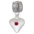 thumbnail image 1 of Large Maroon Birthday Crystal Heart - Love You More Charm Bead, 1 of 1
