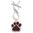 thumbnail image 1 of Large Maroon Paw Love Infinity Toggle Chain Necklace, 1 of 2