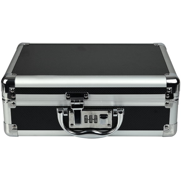 Large Medication Lock Aluminium Alloy Medicine Key Lock Box for Home and Travel Medicine Lock Box, Medicine & Money, Black 11.2 X 8 X 3.9 inches
