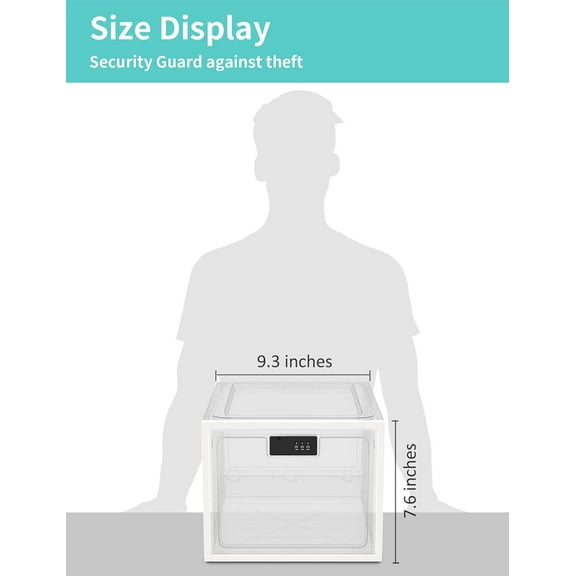 Large Medicine Lock Box for Safe Medication, Lockable Storage Box for Fridge/Snacks Food, Phone Lock Boxes with Combination Code for Home/Dorms/Office Storage Lockers