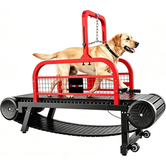 Large Medium Dog Exercise Treadmill, Adjustable Slope Running Machine with Speedometer & Safety Brake for High Energy Dogs