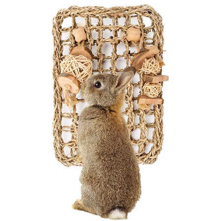 Large Medium Parrot Chewing Toys Bird Climbing Net Cage Bite Swing Rattan Hanging for Foraging Cockatoos