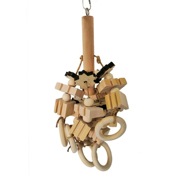 Large Medium Parrot Chewing Toys Swing Hanging for African Grey Macaws Tearing