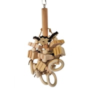 Large Medium Parrot Chewing Toys Swing Hanging for African Grey Macaws Tearing