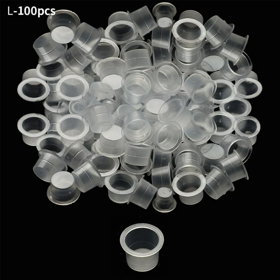 Large Medium Small Makeup Stand Container Holder Pigment Cup Plastic Cups Disposable Tattoo Ink Caps L 100PCS