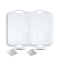 thumbnail image 1 of Large Melamine Serving Trays for Eating, 17.5’’ x 12’’ Serve Platter for Appetizer, Charcuterie, Food, Snack, Cupcakes, Dessert,  , Dishwasher Safe Tray, Set of 2, White, 1 of 5