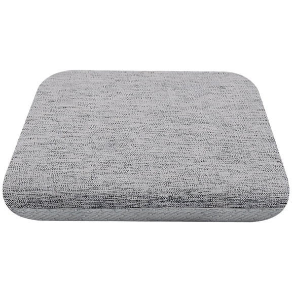 Large Memory Foam Floor Cushion, Gray Square Design, Grip-enhanced Particle, Extra Thick 2 in Comfort for Reading Relaxation