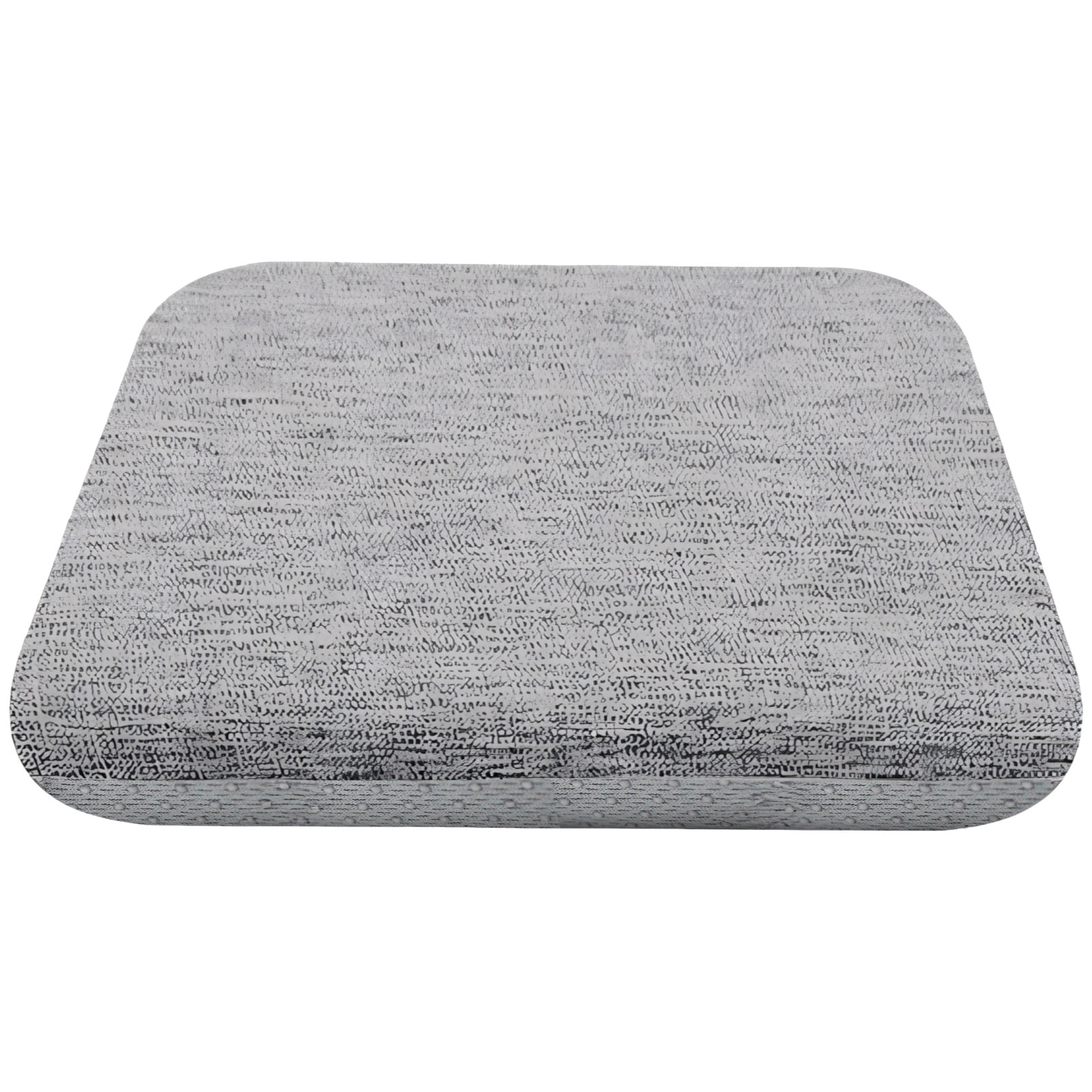 Large Memory Foam Floor Cushion, Gray Square Design, Grip-enhanced