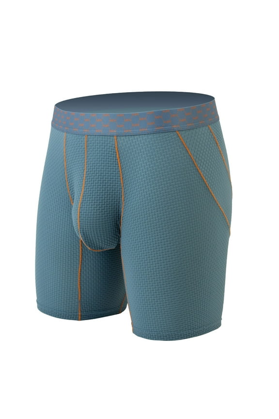 Large Men Briefs Boxers Men's Ice Silk Underwear Solid Color Underwear Mid Waist Underwear