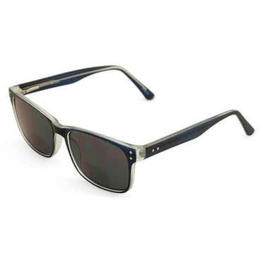 Large Men Premium Rectangular BIFOCAL Reading Glasses Optical Frame Reader Spring Hinge Sunglasses UV400 +1.50