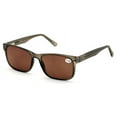 thumbnail image 1 of Large Men Premium Rectangular Tinted Reading Glasses Optical Frame Reader Spring Hinge Sunglasses UV400 +1.25, 1 of 5