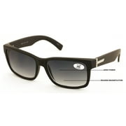 Large Men Progressive Bifocal Reading SunGlasses - UV400 Protection Reader - No Line Or Bubble - Square Sport +2.00